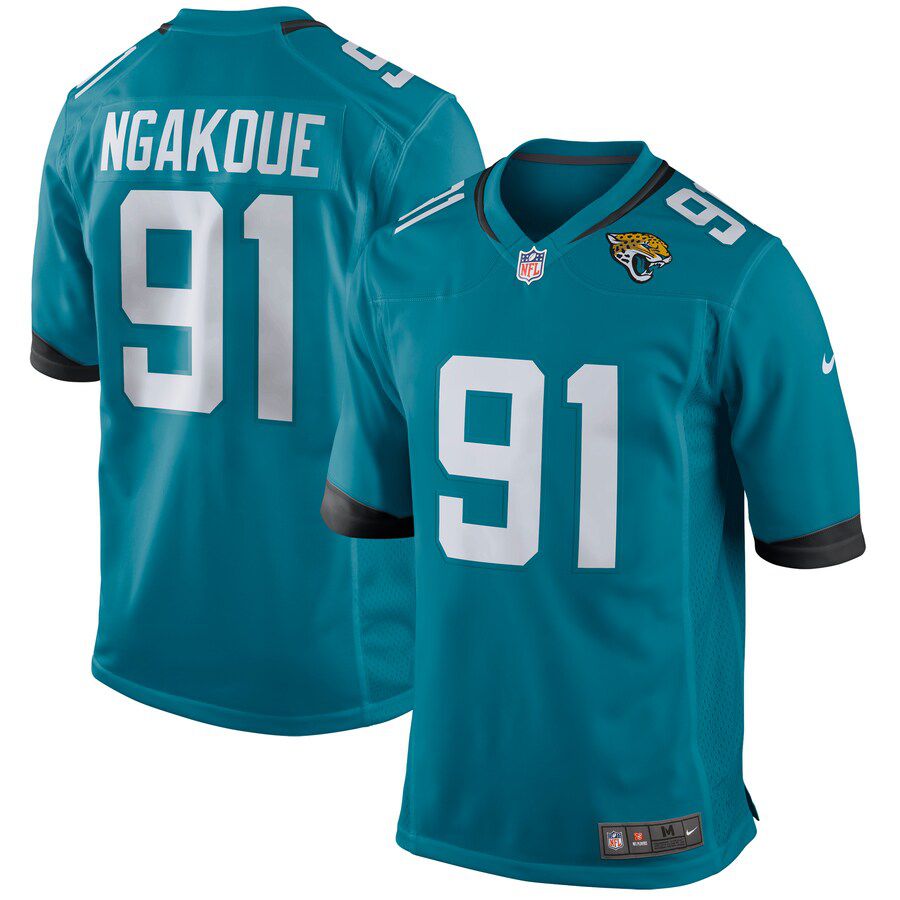 Men Jacksonville Jaguars #91 Yannick Ngakoue Nike Green New Game NFL Jersey->jacksonville jaguars->NFL Jersey